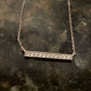 Kendra Scott Addison Silver Bar Necklace